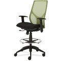 9To5 Seating Midbk Stool, Synchro, Hgt-adj T-Arms, 25inx26inx45-55-1/2in, GN/ON NTF1468Y1A8M401